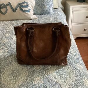 Frye Brown Distressed Leather Bag